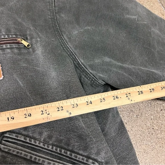 Vintage Carhartt Detroit Jacket Men XL Forest Green Canvas Workwear Blanket Line - Picture 6 of 8